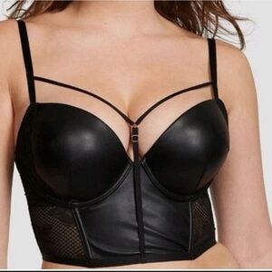 Black Strappy Bustier Bra